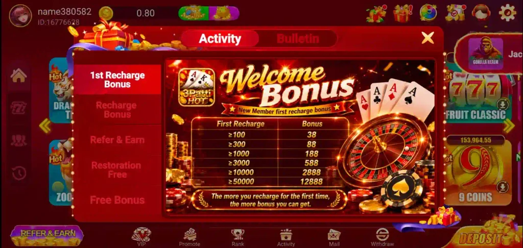 3Patti Hot Game features and gameplay