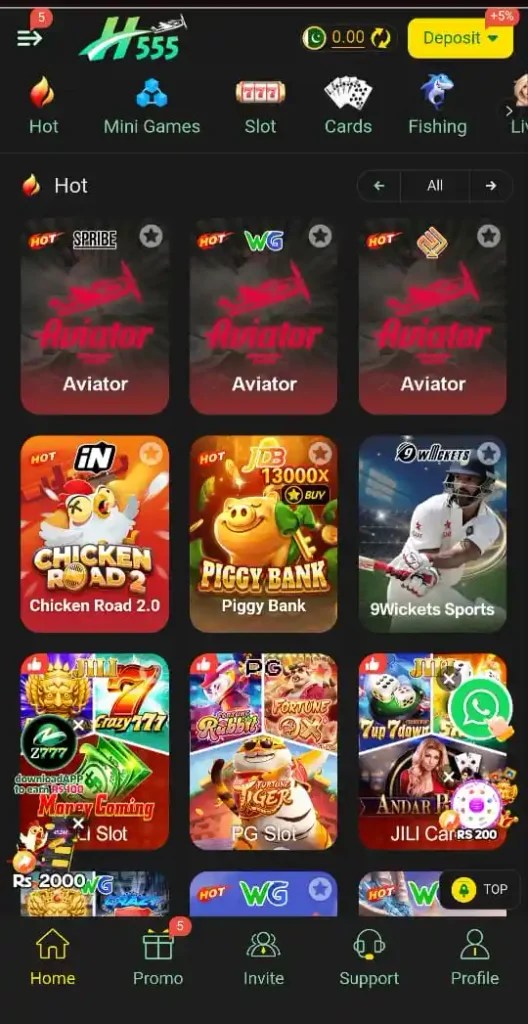 H555 Game online games section